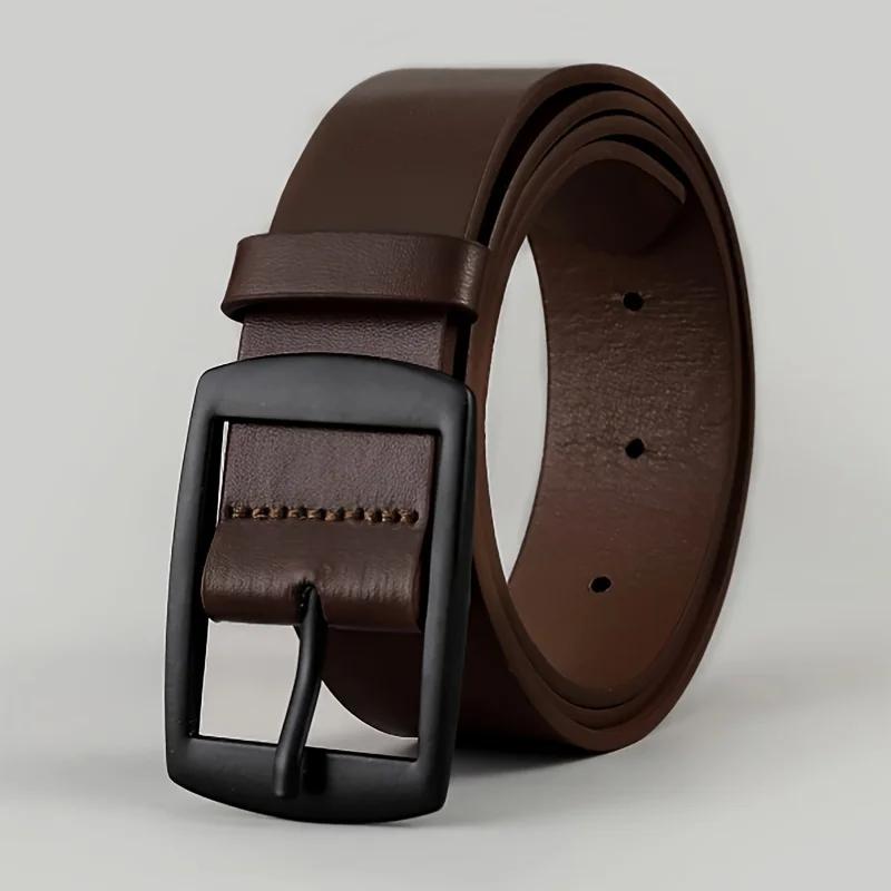 Fashionable and Luxurious Men's Belt with PU Leather and Metal Needle Buckle Design, Convenient and Practical Daily Necessities
