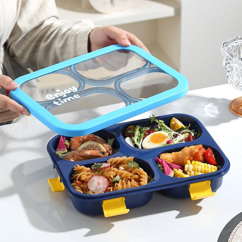 Microwave Safe Bento Box With Dividers For Office Workers And Students