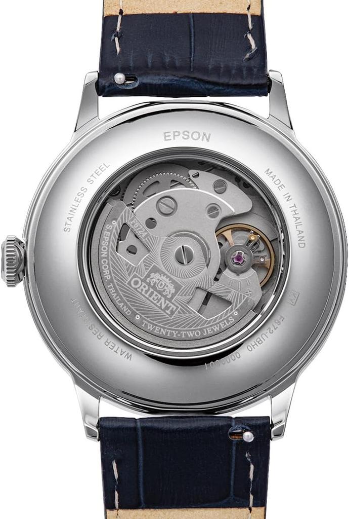 ORIENT Bambino Navy Blue Sunray Dial Automatic Watch JDM Model RN-AC0024L