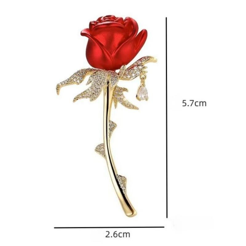 Autumn and Winter Coat Accessories Chest Flowers High-end Feeling Fixed Pins Rose Brooch
