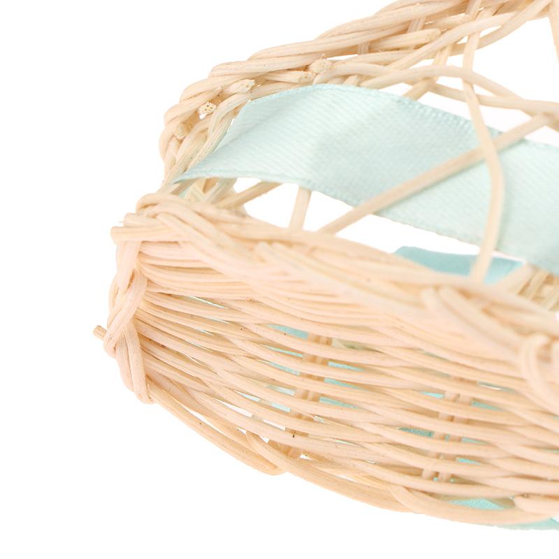 Dollhouse Miniature Wooden Nursery Cradle Baby Crib Baby Cot 1:12 Dollhouse Furniture Decorate Kids Doll House Accessory