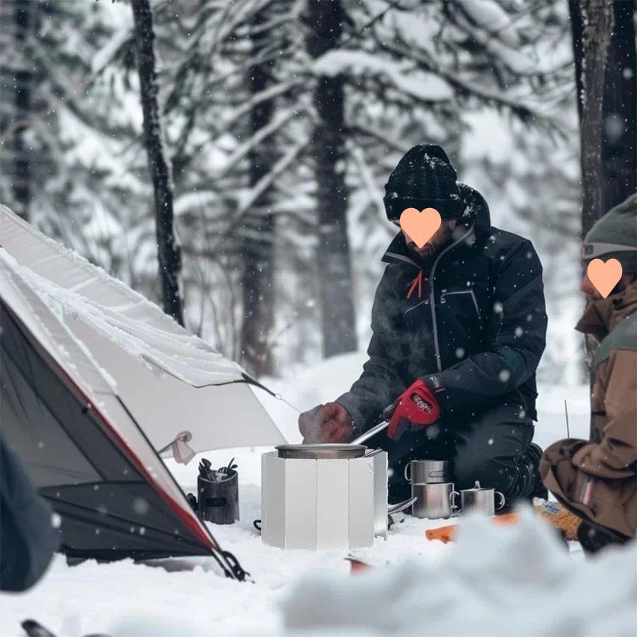 Folding Camping Stove Windscreen | Lightweight Outdoor Heat Shield for Picnics