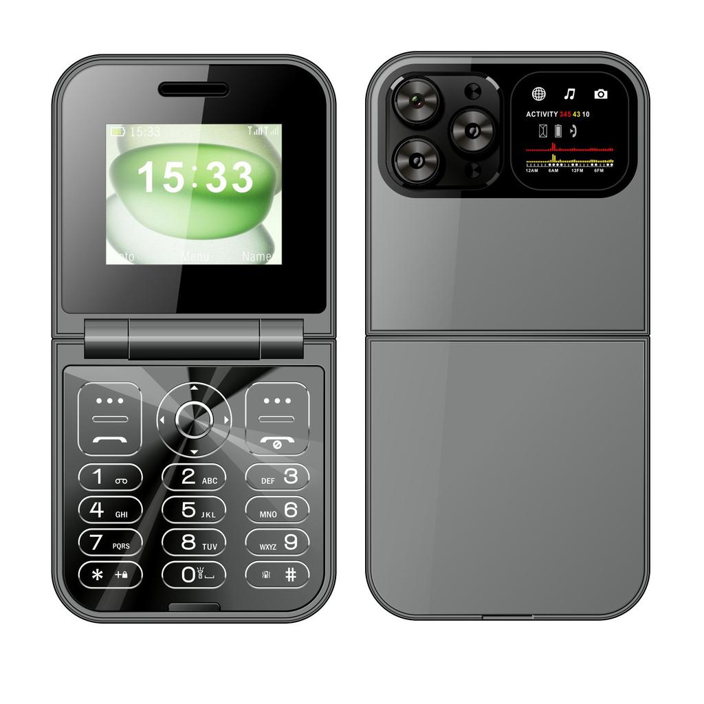 Flip Phone Pocket Phone Mini Compact Function Machine Simple and Durable