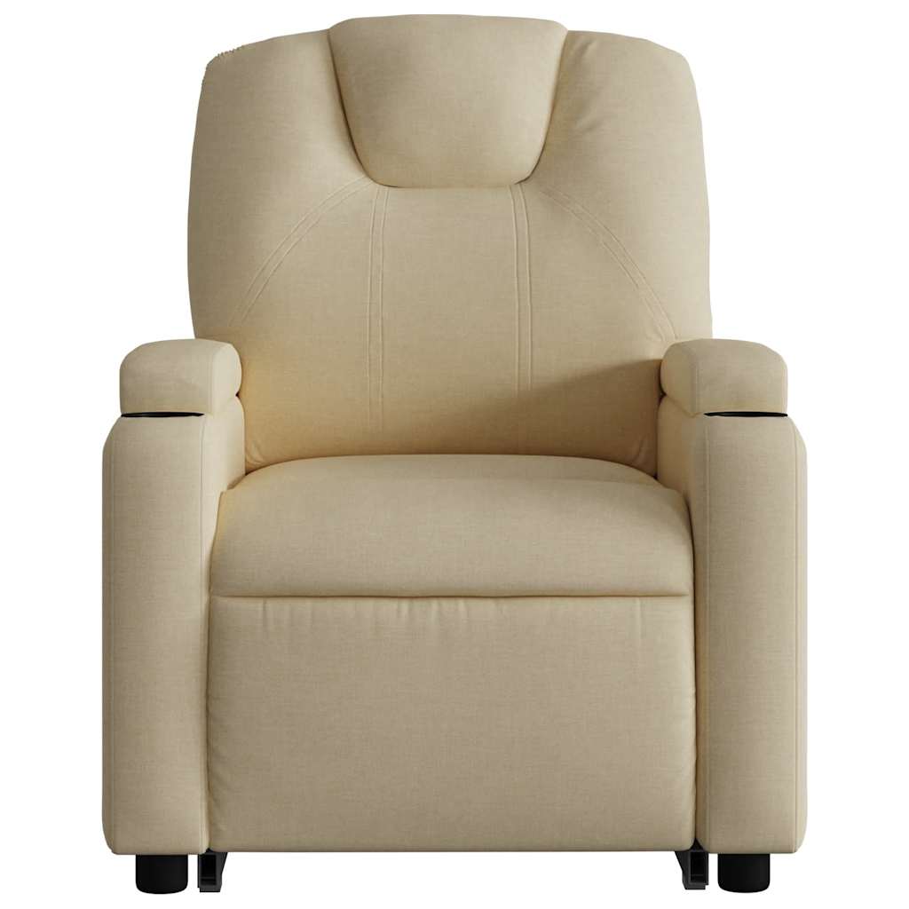 Electric Recliner Chair with Rising Function Cream Fabric