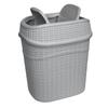 Sailor Knot Plastic Swing Top Trash Can Bathroom Office Decorative Wastebasket Indoor Use Easy Open Lid Anti-Odor Design
