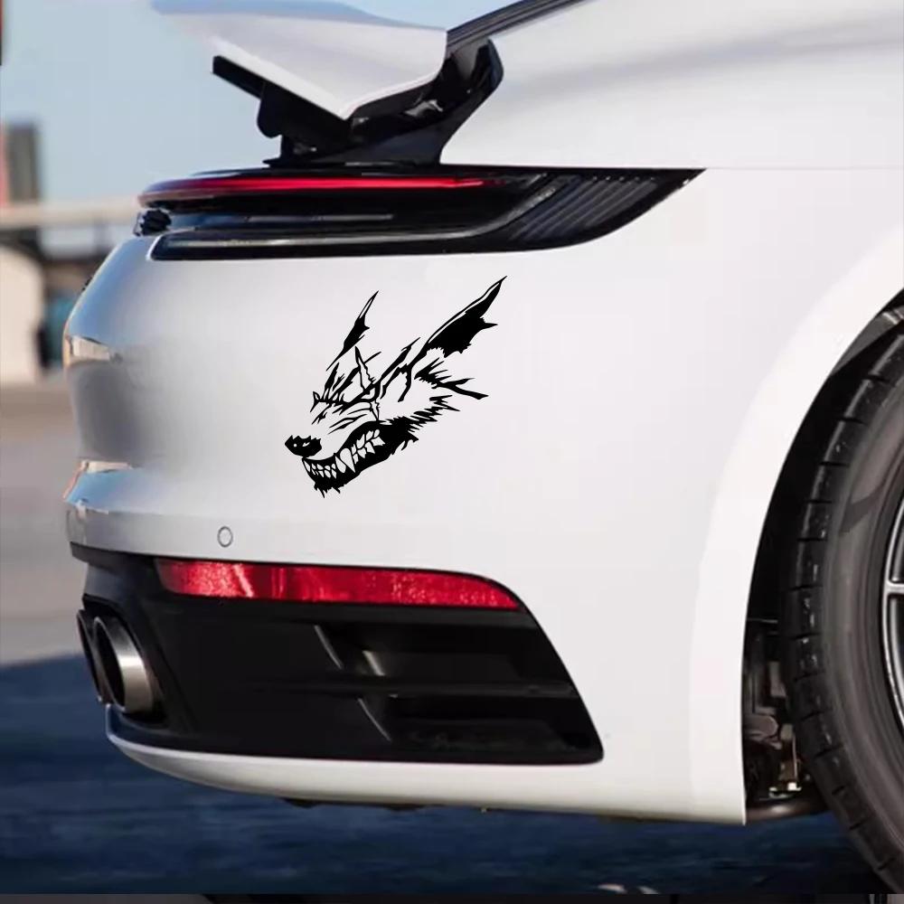 Car Stickers Wolf Head Pattern Vinyl Decal Waterproof Personalized Art Sticker Body Window Door Auto Exterior Decor Accessories