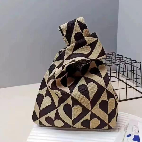 Panda Knit Women's Cross-Border Wrist Tote Handbag