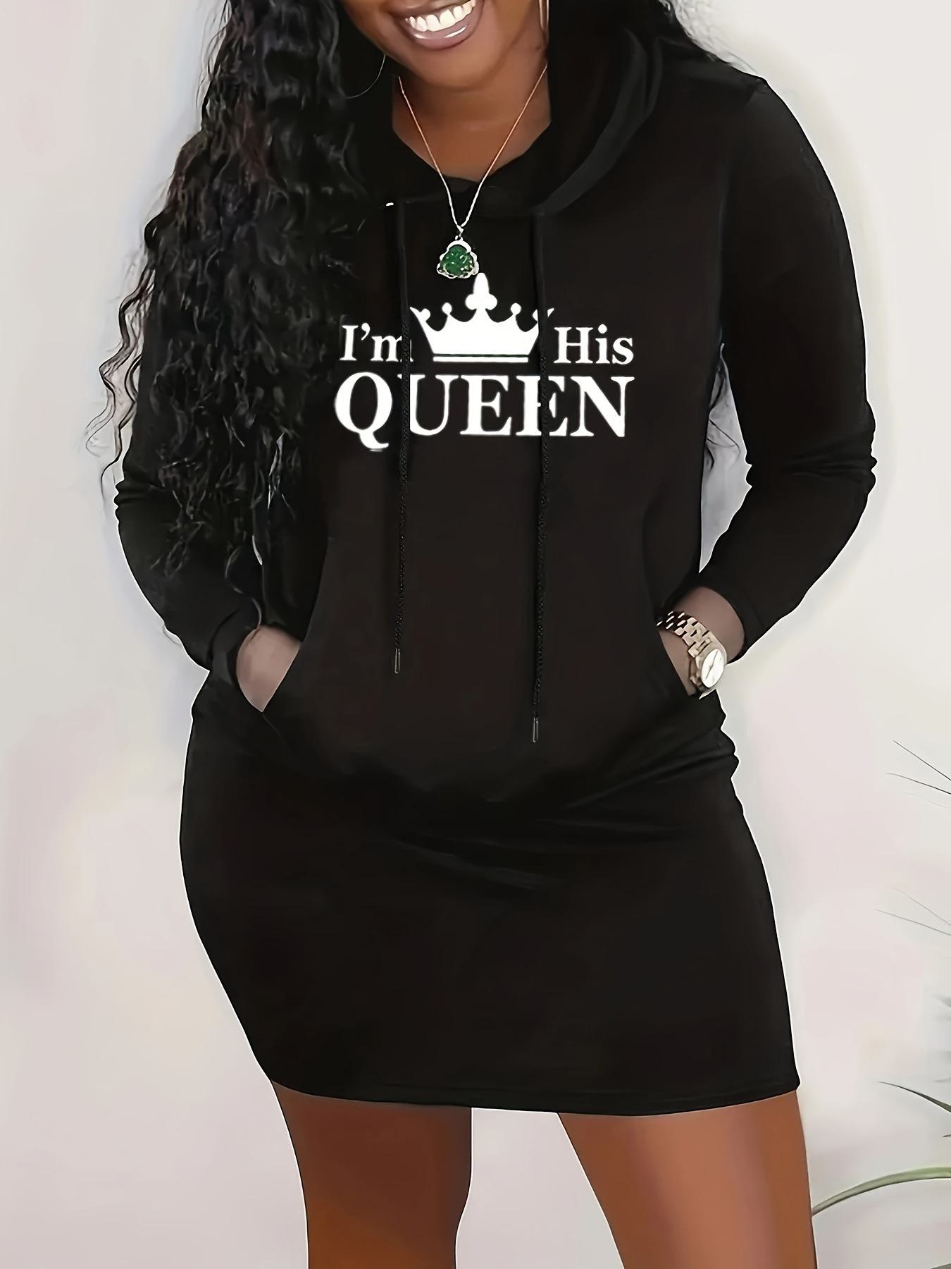 

Женская толстовка с капюшоном и карманом на завязке из европейской и американской коллекции осень/зима 2024 года Crown, L чёрный