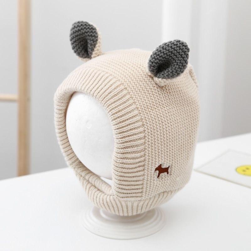 Baby Hats Autumn and Winter Boys and Girls Windproof and Warm Infant Ear Hats Baby Wool Children's Hats