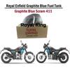 Royal Enfield "Graphite Blue SCRAM 411cc" "Petrol Fuel Gas Tank"