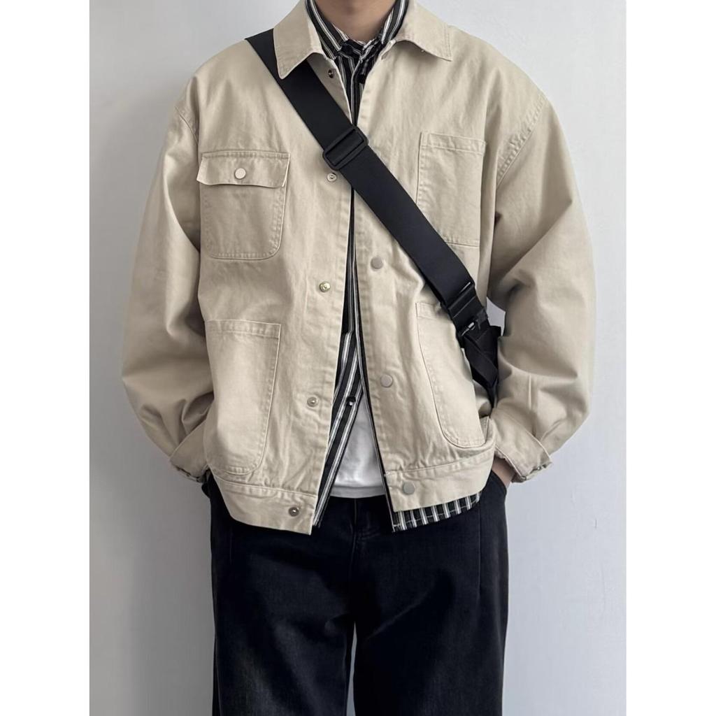 Unisex Japanese Retro Multi-Pocket Lapel Jacket - New Spring Arrival