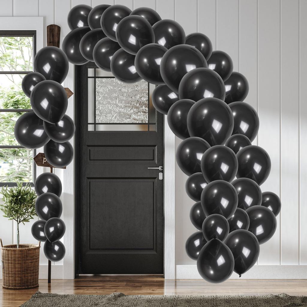 Schwarz 5 Zoll, 10 Zoll, 12 Zoll, 18 Zoll, 36 Zoll Rund Latex Geburtstagsparty Dekoration