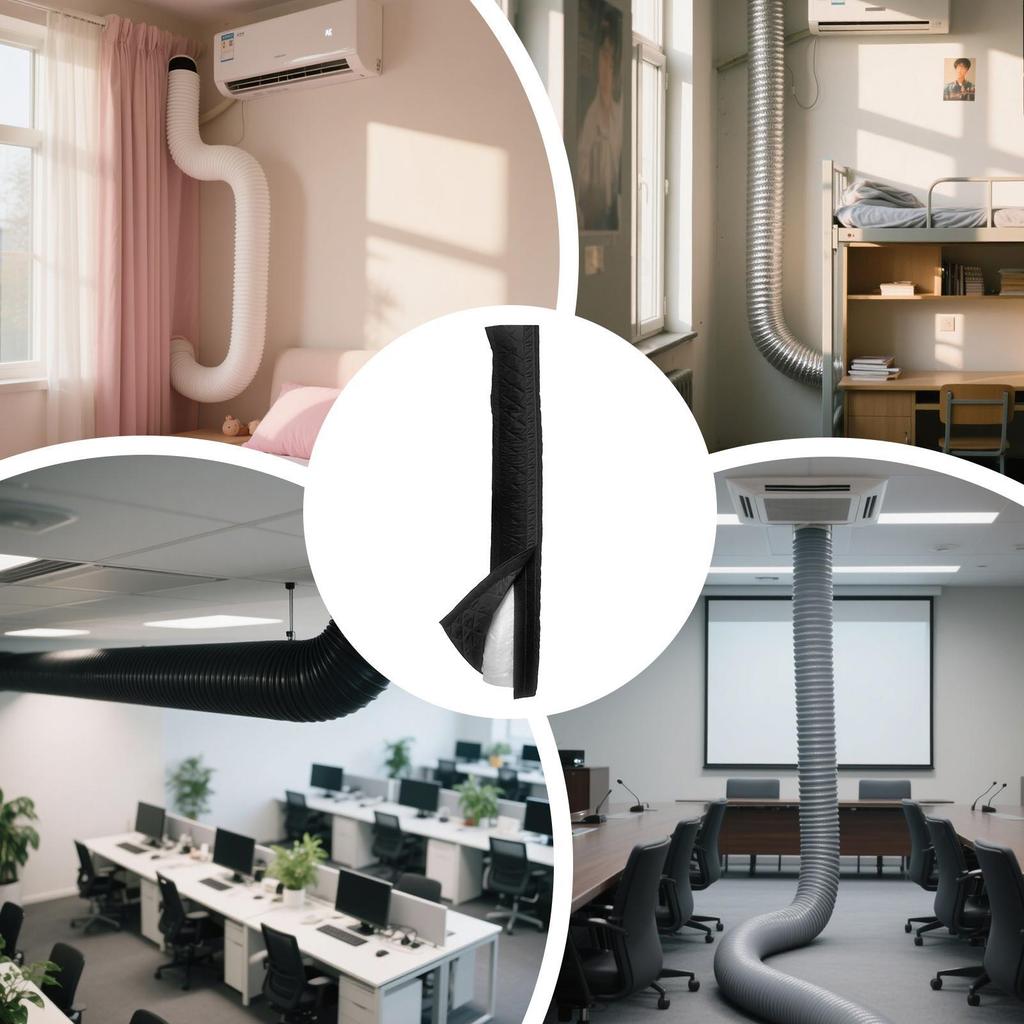 Air Conditioner Hose Thermal Insulated Wrap Portable AC Hose Insulation Protector Sleeve For Outdoor Vent Wall Duct Tube