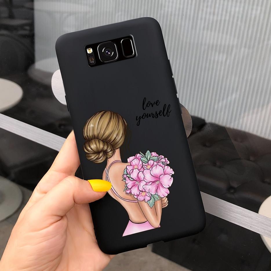 For Samsung Galaxy S8 Case Galaxy S8+ Cover Stylish Sunflower Pretty Girls Cover For Samsung S8 Plus GalaxyS8 S8+ Soft Bags Case