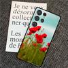 Red Corn Poppy Flower Case For Samsung Galaxy S25 S26 Ultra S20 S21 S22 S23 S24 Ultra S10 Plus S25 FE Back Cover