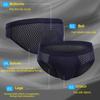 Men Briefs Mesh Stretchy Breathable Solid Color Plus Size Hollow Out U Convex Panties Underwear for Home
