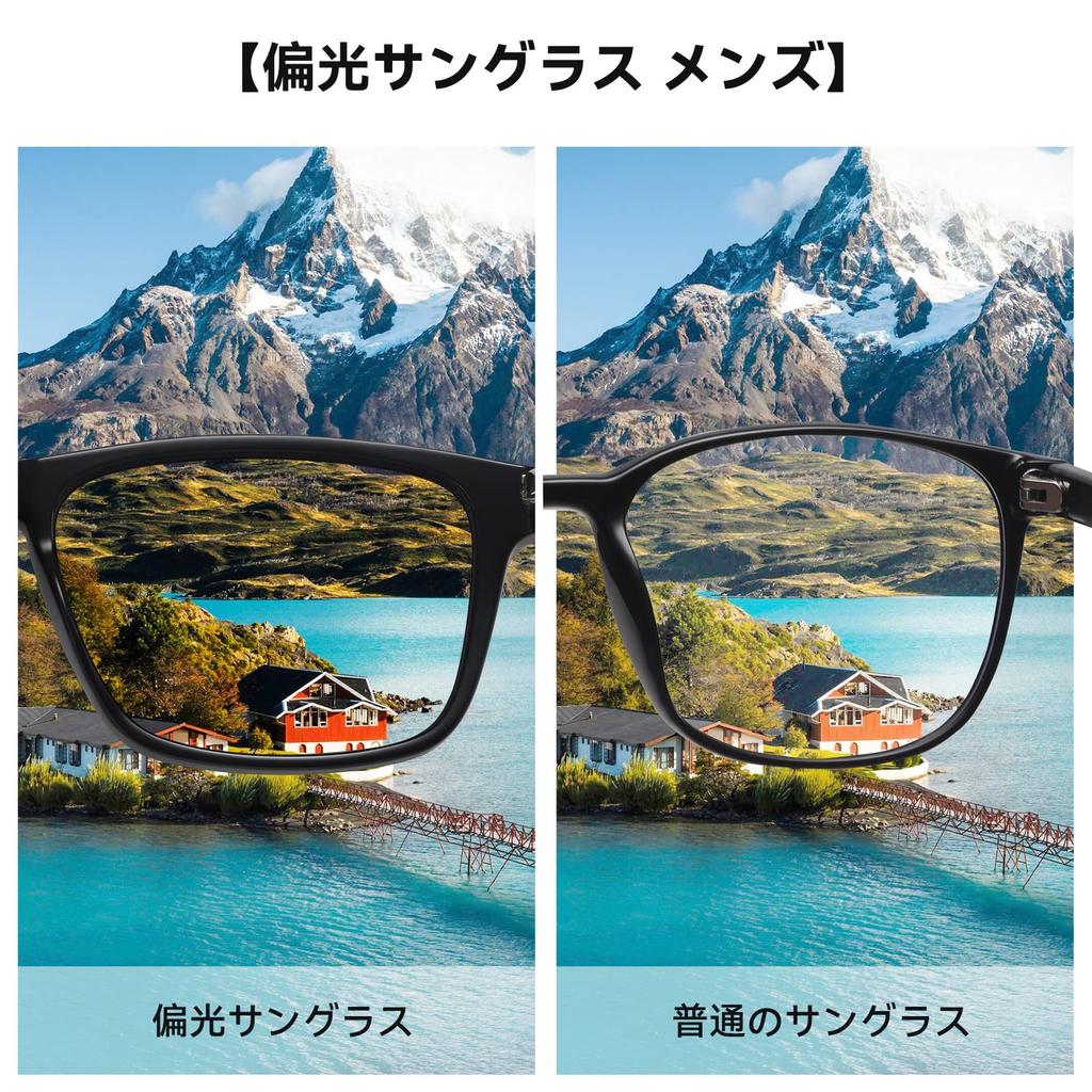 [DOLLGER] Polarized Sunglasses for Men and Women, Ultralight, UV400, for Fishing, Mountaineering, Trekking, Hiking, and Driving, Black