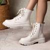 Short Booted Women's 2026 Autumn/Winter New Soft Leather Retro British Style Casual Matcake Thick Sole Boots Leather Boots