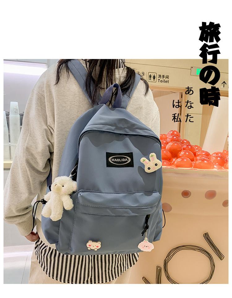 Schoolbag Backpack Bag Bag 1011 New Student Schoolbag Korean Version Trend Harajuku Ins Backpack Simple, Wholesale