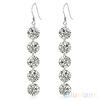Naised Pruudi Elegant 5 Rhinestones Pikad Rippuvad Tutid Haakkõrvarõngad Ehted