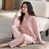 Kadın 2 Parça Pijama Takımı Uzun Kollu Üst & Pantolon Yumuşak Sıcak Pijama Günlük Ev Giyim Sonbahar Kış Gecelik Kadınlar İçin