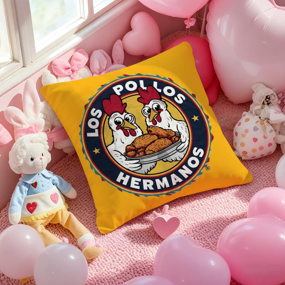 L-Los Pollos H-Hermanos Kissenbezug Musterbedruckte Kissenhülle für Wohnzimmer-Sofakissenbezug & Schlafzimmerdekoration