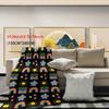 Rainbow Smiles Joy Blanket Reversible Flannel Throw for Happy Decor AllSeason Comfort Playful Pattern Gift