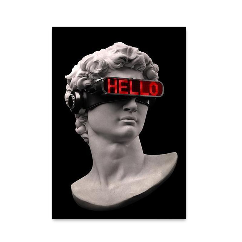 Classic Masterpiece David Statue Canvas Painting Character Posters and Prints Wall Art Pictures for Living Room Home Decoration
