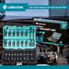 LIBRATON Torx Bit Socket Set, 3/8 inch (9.5 mm) Drive, S2 Steel, Star Bit Socket Set, T10-T60, Impact Torx Socket Set, 24-Piece Set