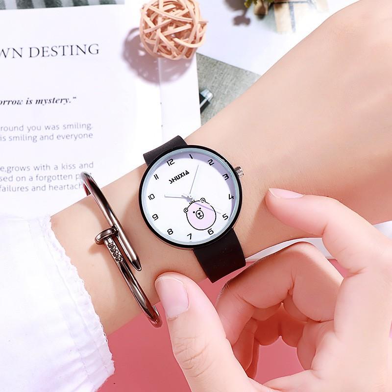 Children'S Watches For Students, Jelly Pink Quartz Watches For Junior High School Students, Starting With Silicone Straps