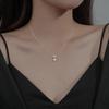 Women's S925 Sterling Silver Water Drop Pendant Necklace - Minimalist Zircon Design Clavicle Chain