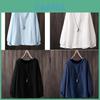 Cotton Linen Long Sleeve Shirt For Women With Round Neck And Relaxed Fit