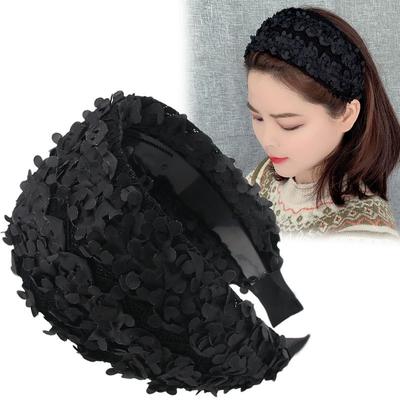 Luxuriöse breite Stirnbänder für Frauen Mädchen Kopfschmuck Mode Elegant Haarbänder Weibliche Haarbänder Reifen Kopfschmuck Haar-Accessoires