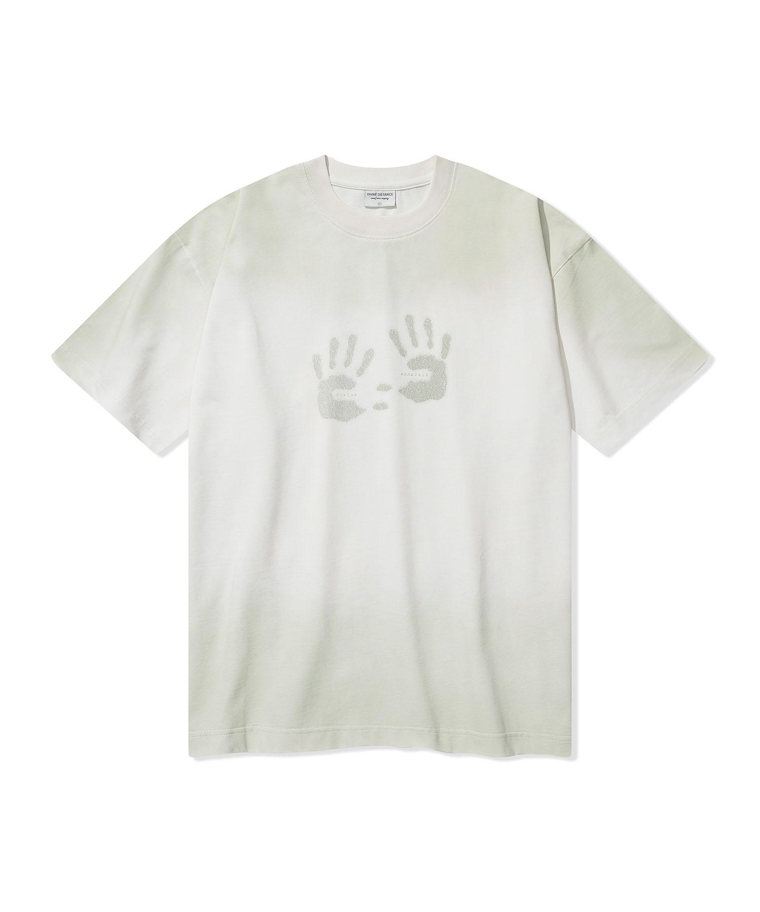 Divine Distance Blur Palm Spray T-Shirt [Light Green] L