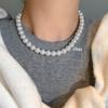 Magnetic Pearl Necklace Neck Chain Stacked Accessories Women's Light Luxury Niche Collarbone Chain