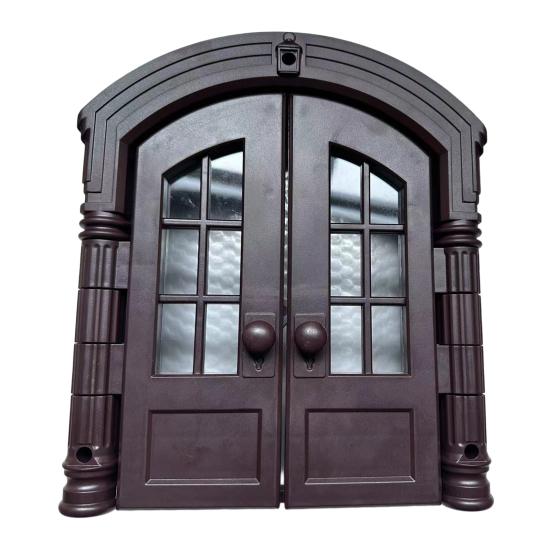 Retro Cat Door French Style Cat Door Lockable Double Door Easy Installation Pet