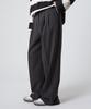 UNKNOWN PLANET Double-Pleat Wide Slacks Charcoal