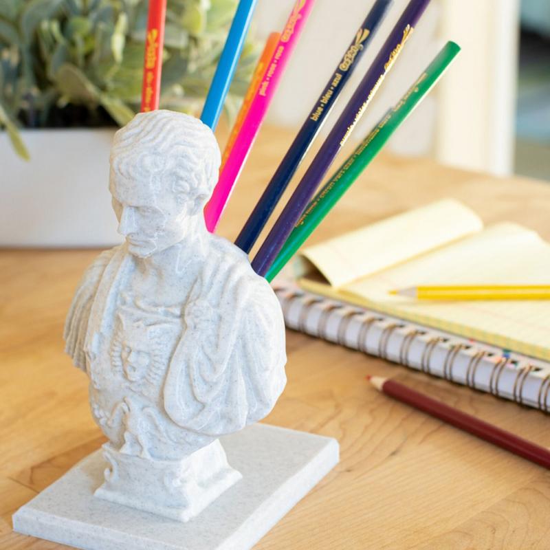 

Julius Caesar desk pen holder Resin Pencil & Pen Storage Holder Stand Creative Desk Decor for Office Home Birthday Gift China Mainland