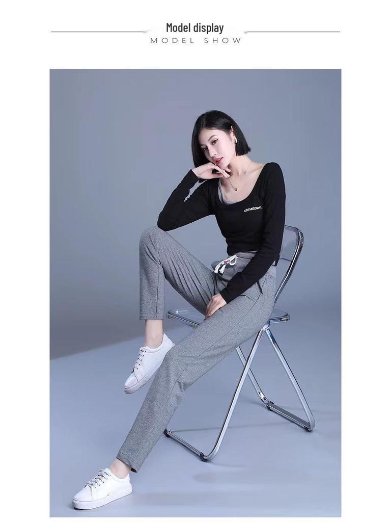 Women's High Waist Autumn/Winter Casual Harem Pants - Loose Straight Leg, Slimming Sweatpants