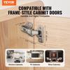 Cabinet Door Hinges 60 Packs Full Overlay Soft Close for Frameless Type