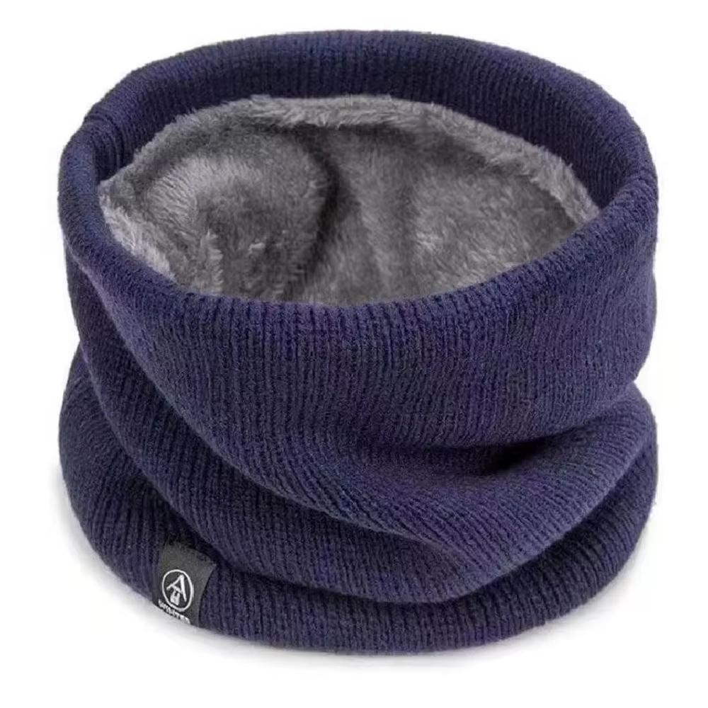 Knitted Scarf Fashion Soft Winter Warm Solid Cold-proof Collar Neck Warmer Thick Headband Ski Mask Men Women Plush Tube Scarf