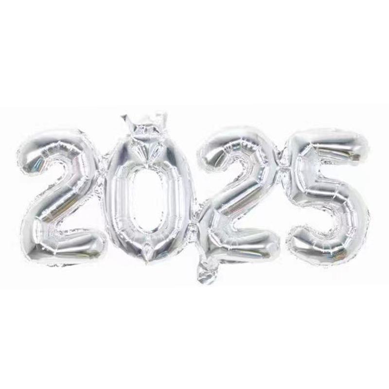 New Year 2025 Number Foil Balloons DIY Home Party Supplies Happy New Year Christmas Party Decorations Balloon New Year Decor