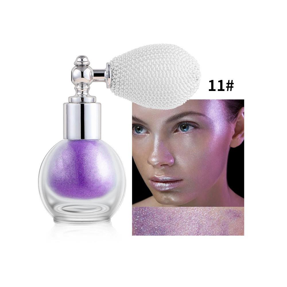Celebrity Glow Airbag Wig Highlighter: Shimmer Spray & Pearlescent Loose Powder
