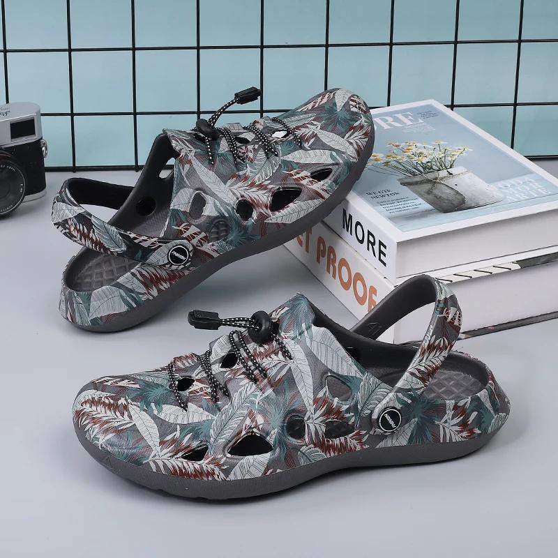 

Новые модные летние сандалии, сверхлегкие уличные удобные мужские сандалии на платформе, супермягкие дизайнерские тапочки из ЭВА, Sandalias Hombre 41