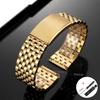 Premium Stainless Steel Watch Strap 20mm 22mm Universal Bracelet Metal Folding Buckle Business Replacement Wristband Accessories