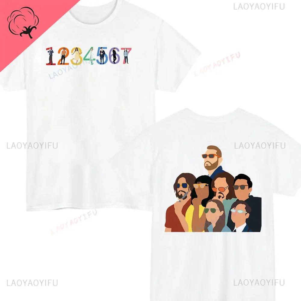 Retro The Umbrella Academy Double Sided Printed Cotton Tshirt Leisure Classic TShirts NoveltyShirt Loose Unique Tops