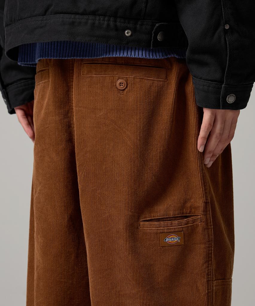 Dickies Washed Wide Double-Knee Corduroy Pants Camel