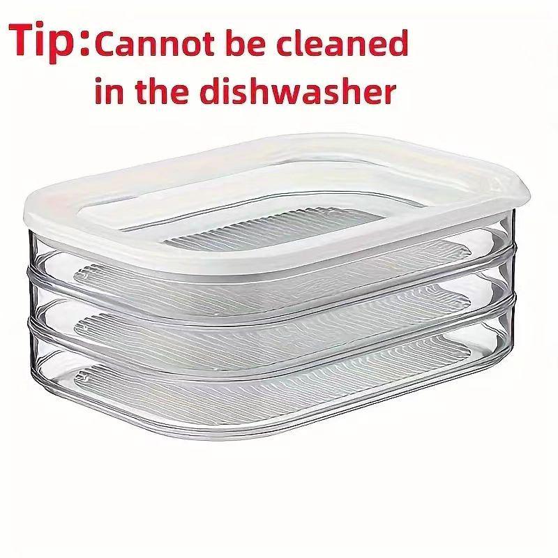 Transparente Aufbewahrungsbox für Kühl- und Gefrierschrank für Fleisch und Speck