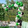 20/49Pcs Mixed Color Decoration Balloons, Green, Black, And White Confetti Balloons Suitable For Celebrations, Themed Birthday