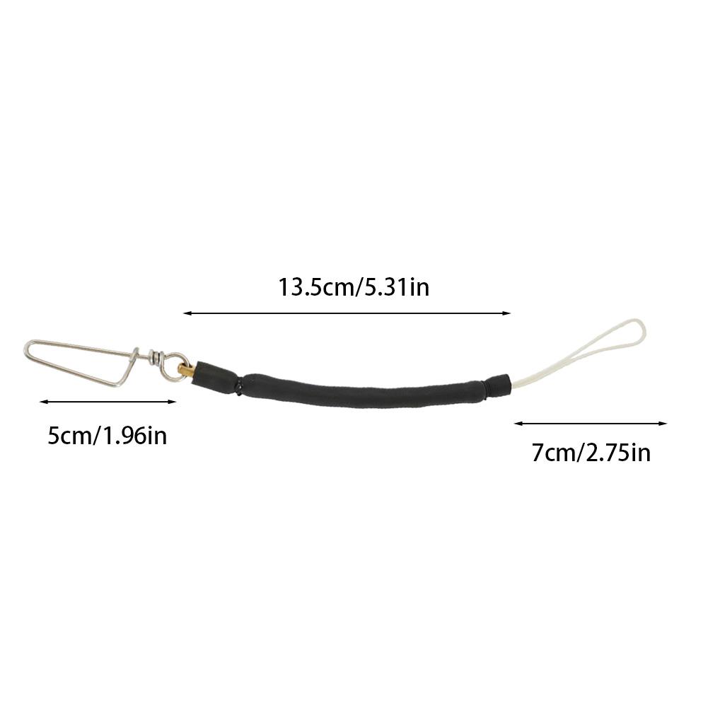 Rubber Speargun Shooting Line with Snap Swivel/Pigtail Swivel Spear Shock Cord Spear Fishing Equipment for Avoiding Losing Catch